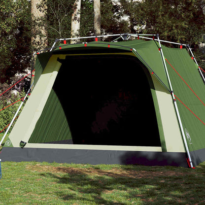 vidaXL Camping Tent Cabin 4-Person Green Quick Release