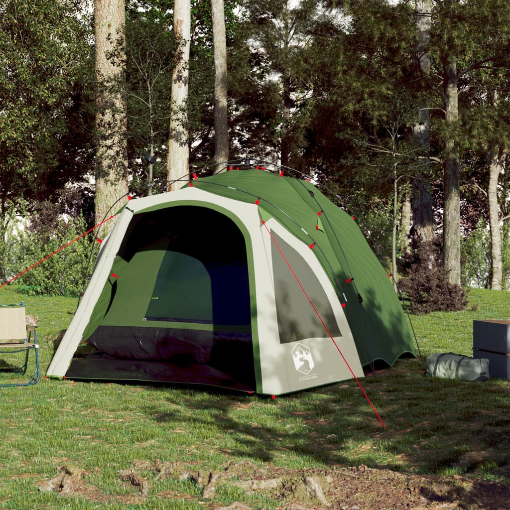 vidaXL Camping Tent Dome 3-Person Green Quick Release - 36405