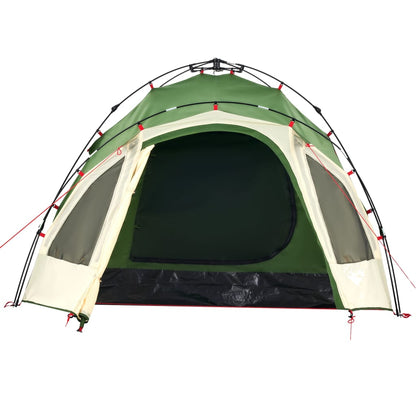 vidaXL Camping Tent Dome 3-Person Green Quick Release - 36405