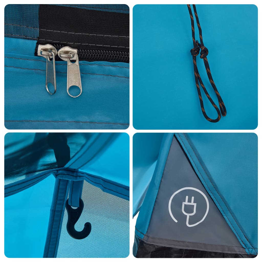 vidaXL Camping Tent Dome 3-Person Blue Quick Release - 36416