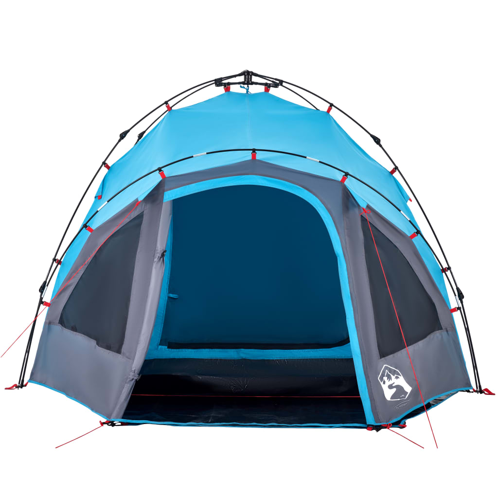vidaXL Camping Tent Dome 3-Person Blue Quick Release - 36416
