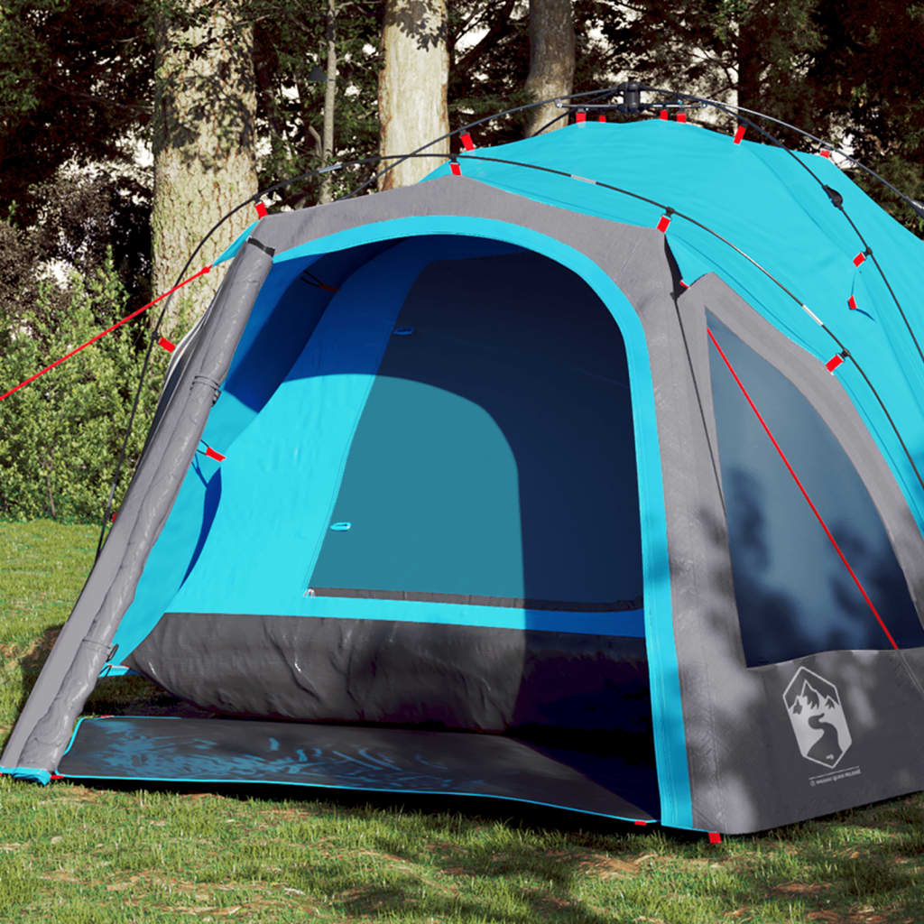 vidaXL Camping Tent Dome 3-Person Blue Quick Release - 36416