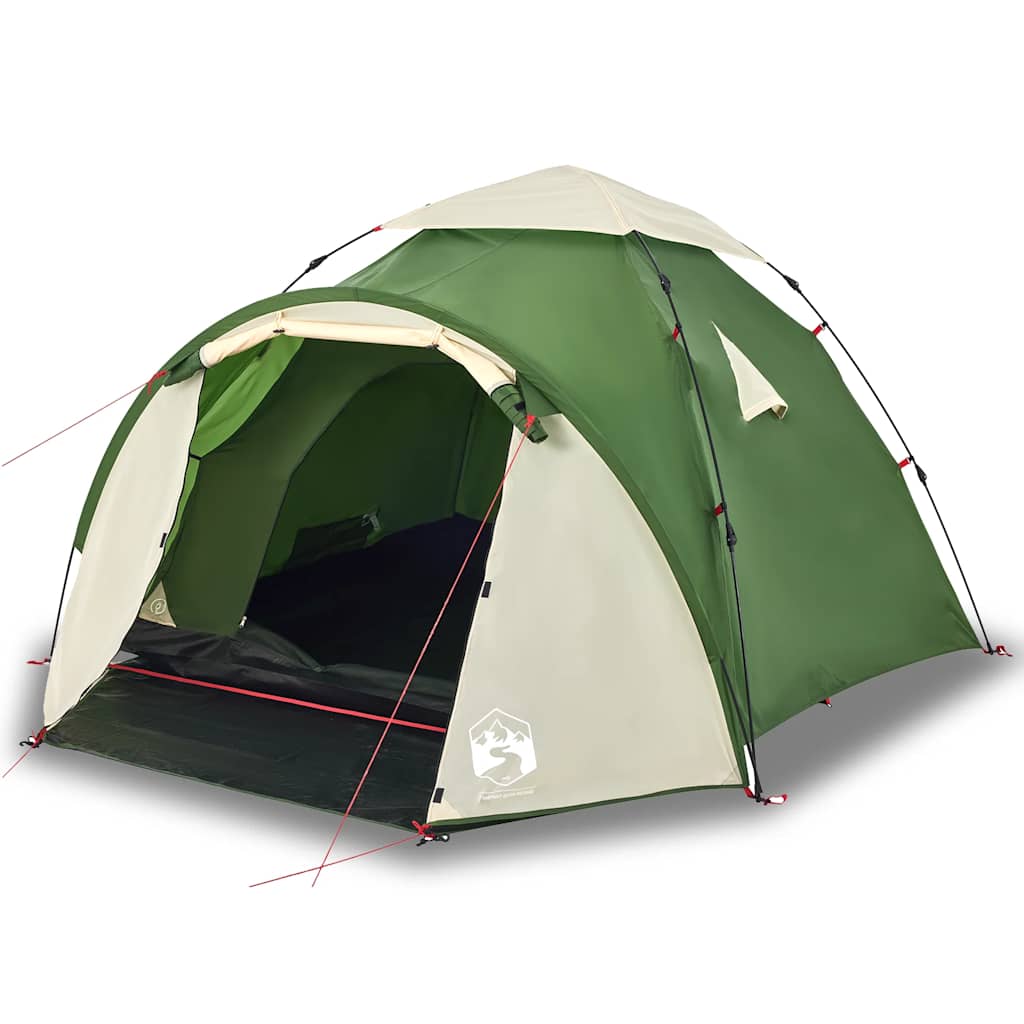 vidaXL Camping Tent Dome 3-Person Green Quick Release - 36426