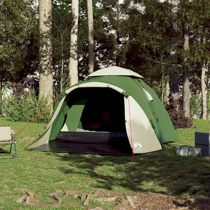 vidaXL Camping Tent Dome 3-Person Green Quick Release - 36426