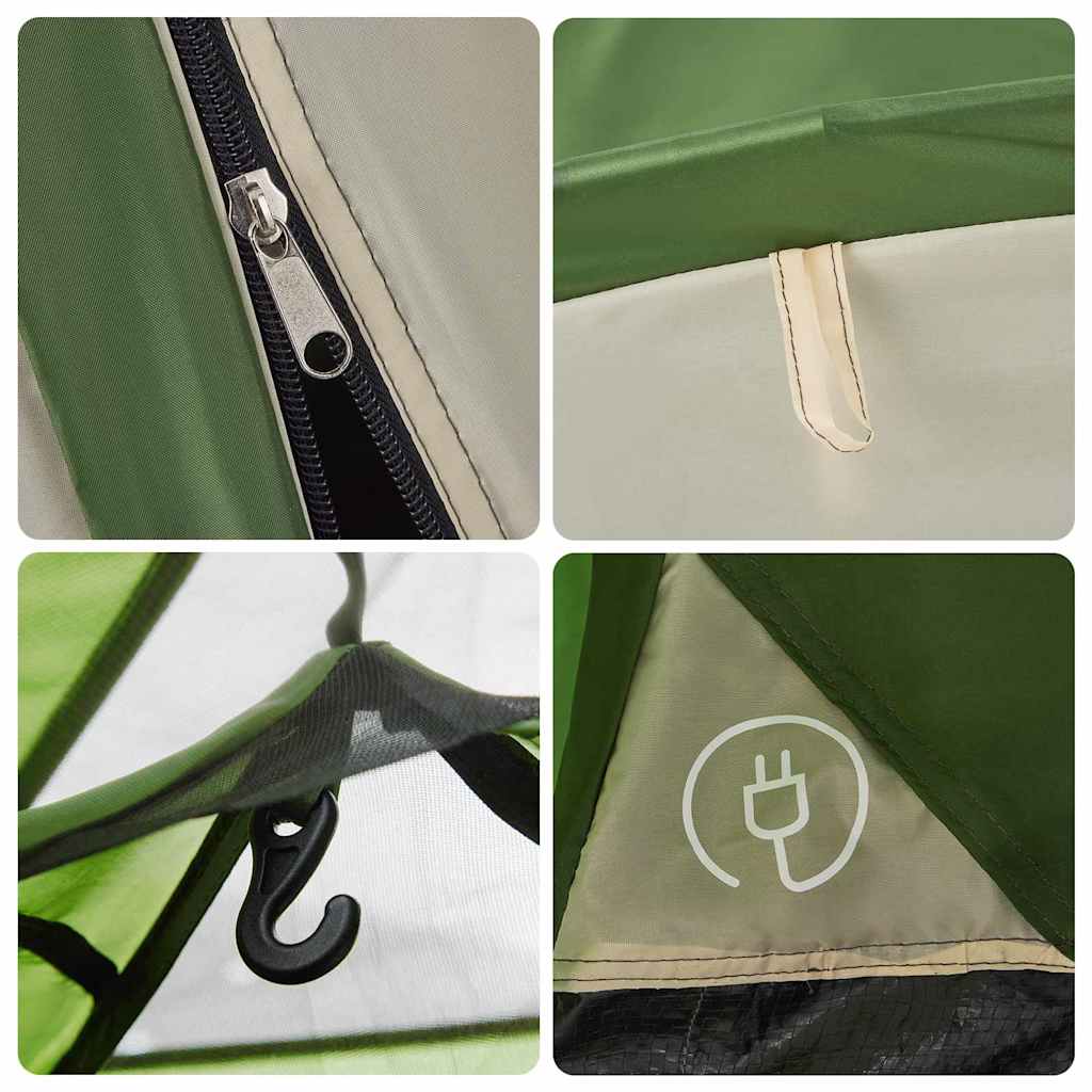 vidaXL Camping Tent Dome 3-Person Green Quick Release - 36426
