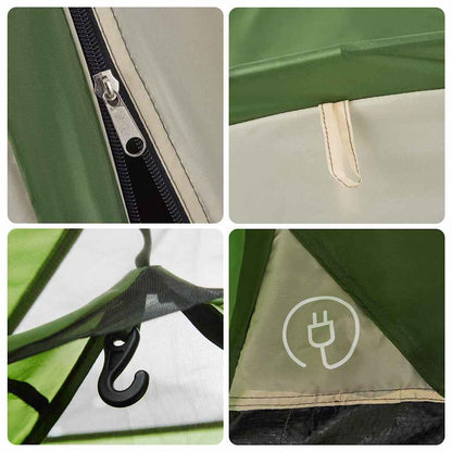 vidaXL Camping Tent Dome 3-Person Green Quick Release - 36426