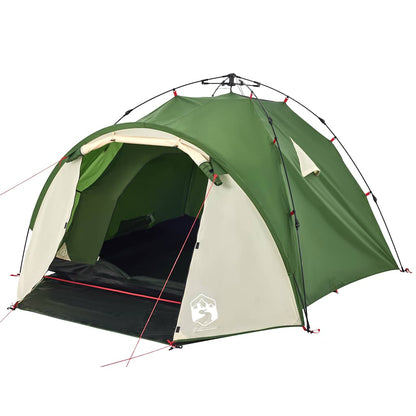 vidaXL Camping Tent Dome 3-Person Green Quick Release - 36426