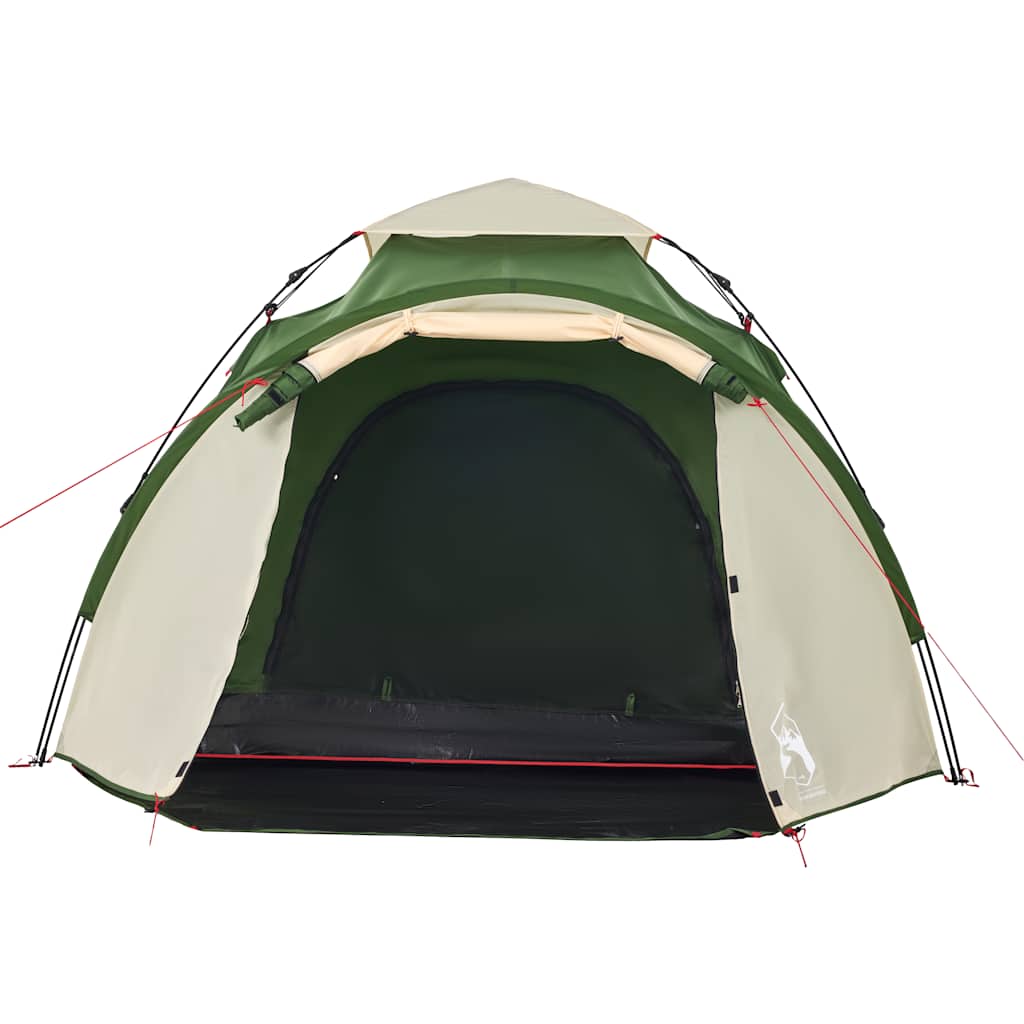 vidaXL Camping Tent Dome 3-Person Green Quick Release - 36426