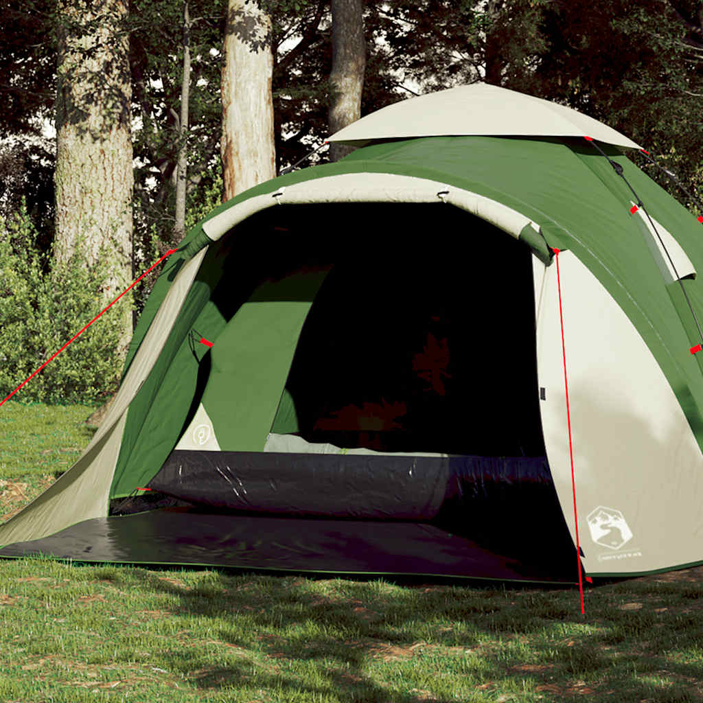 vidaXL Camping Tent Dome 3-Person Green Quick Release - 36426