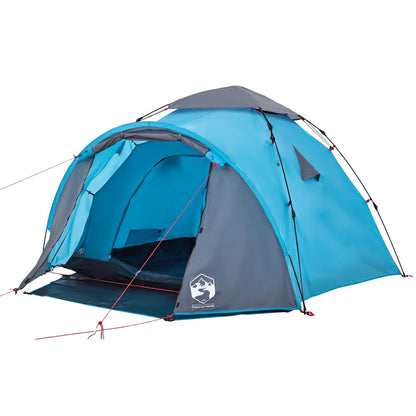vidaXL Camping Tent Dome 3-Person Blue Quick Release - 36427