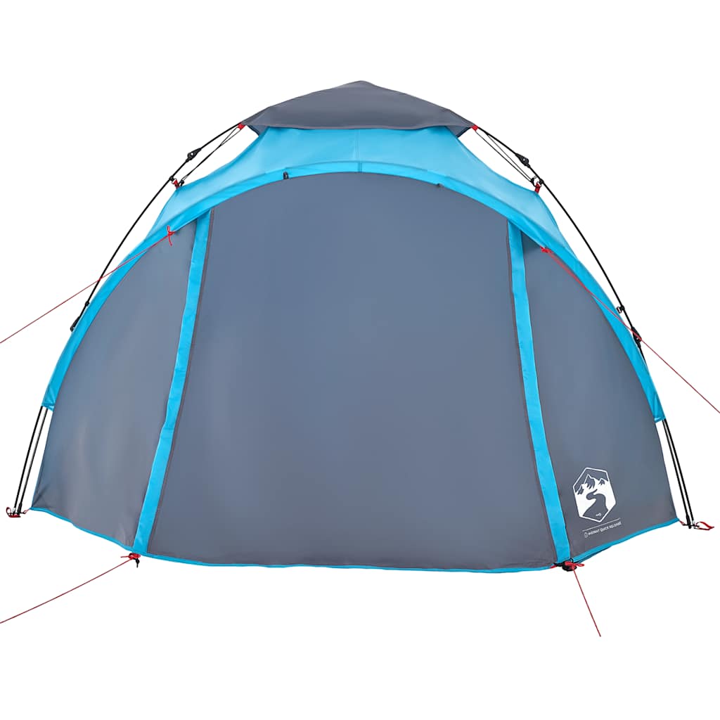 vidaXL Camping Tent Dome 3-Person Blue Quick Release - 36427