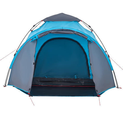 vidaXL Camping Tent Dome 3-Person Blue Quick Release - 36427