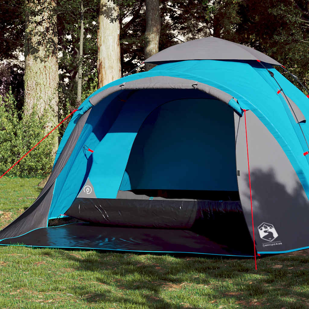 vidaXL Camping Tent Dome 3-Person Blue Quick Release - 36427