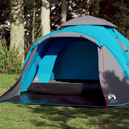 vidaXL Camping Tent Dome 3-Person Blue Quick Release - 36427