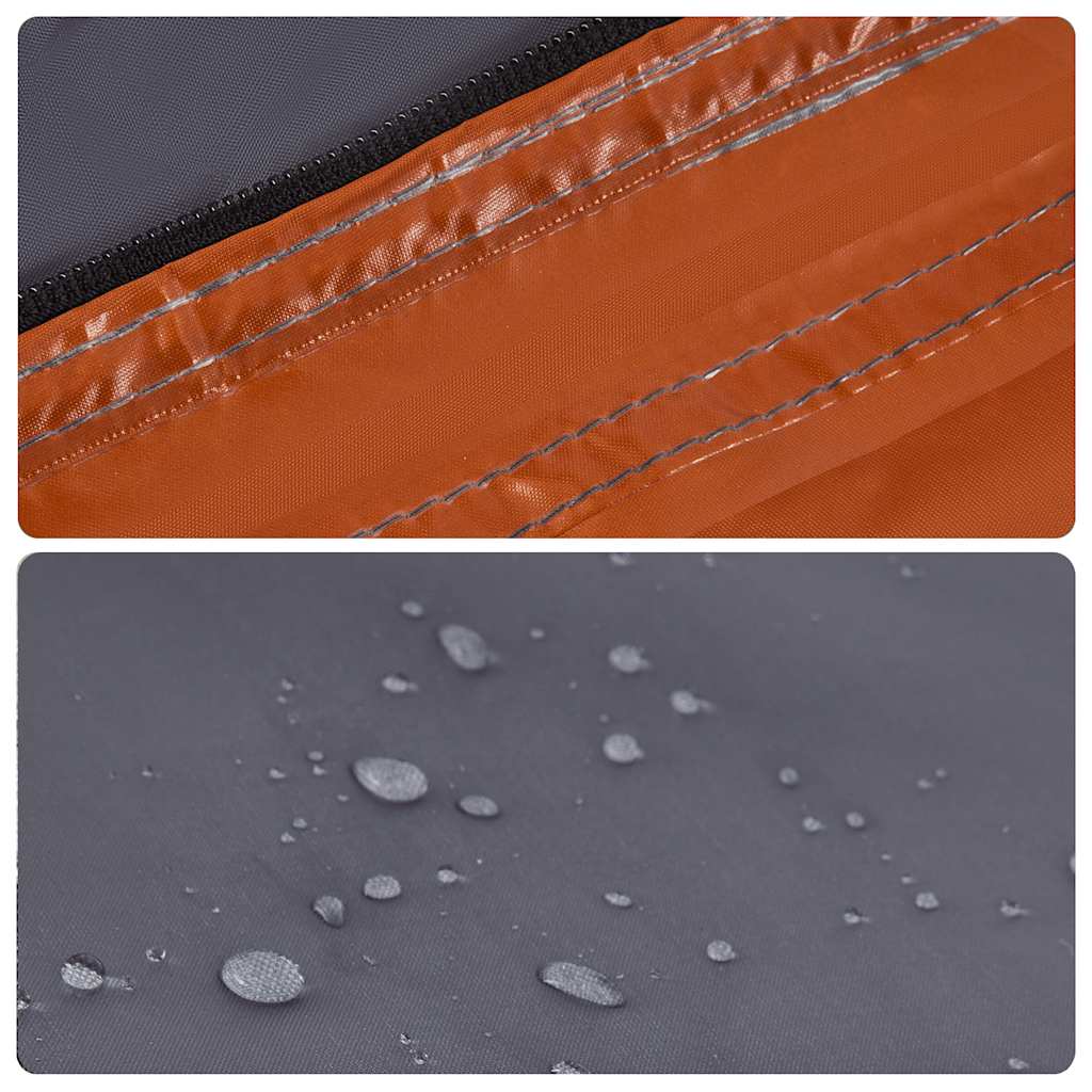vidaXL Camping Tent Dome 3-Person Grey and Orange Quick Release - 36428