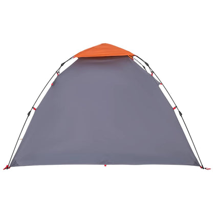 vidaXL Camping Tent Dome 3-Person Grey and Orange Quick Release - 36428