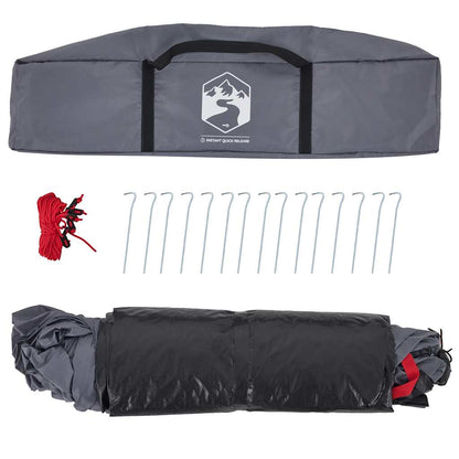 vidaXL Camping Tent Dome 3-Person Grey and Orange Quick Release - 36428