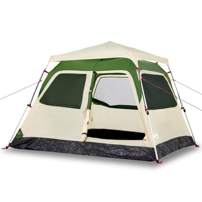 vidaXL Camping Tent Dome 4-Person Green Quick Release - 36433