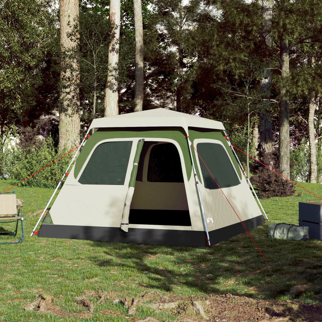 vidaXL Camping Tent Dome 4-Person Green Quick Release - 36433