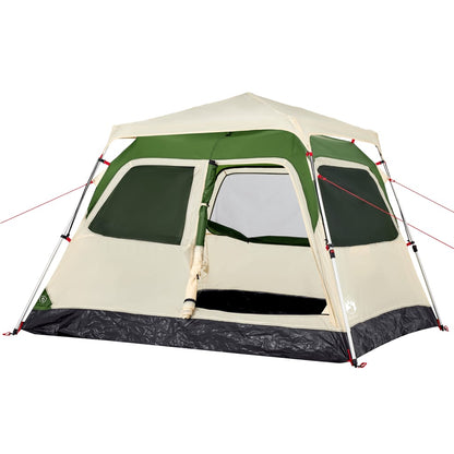 vidaXL Camping Tent Dome 4-Person Green Quick Release - 36433