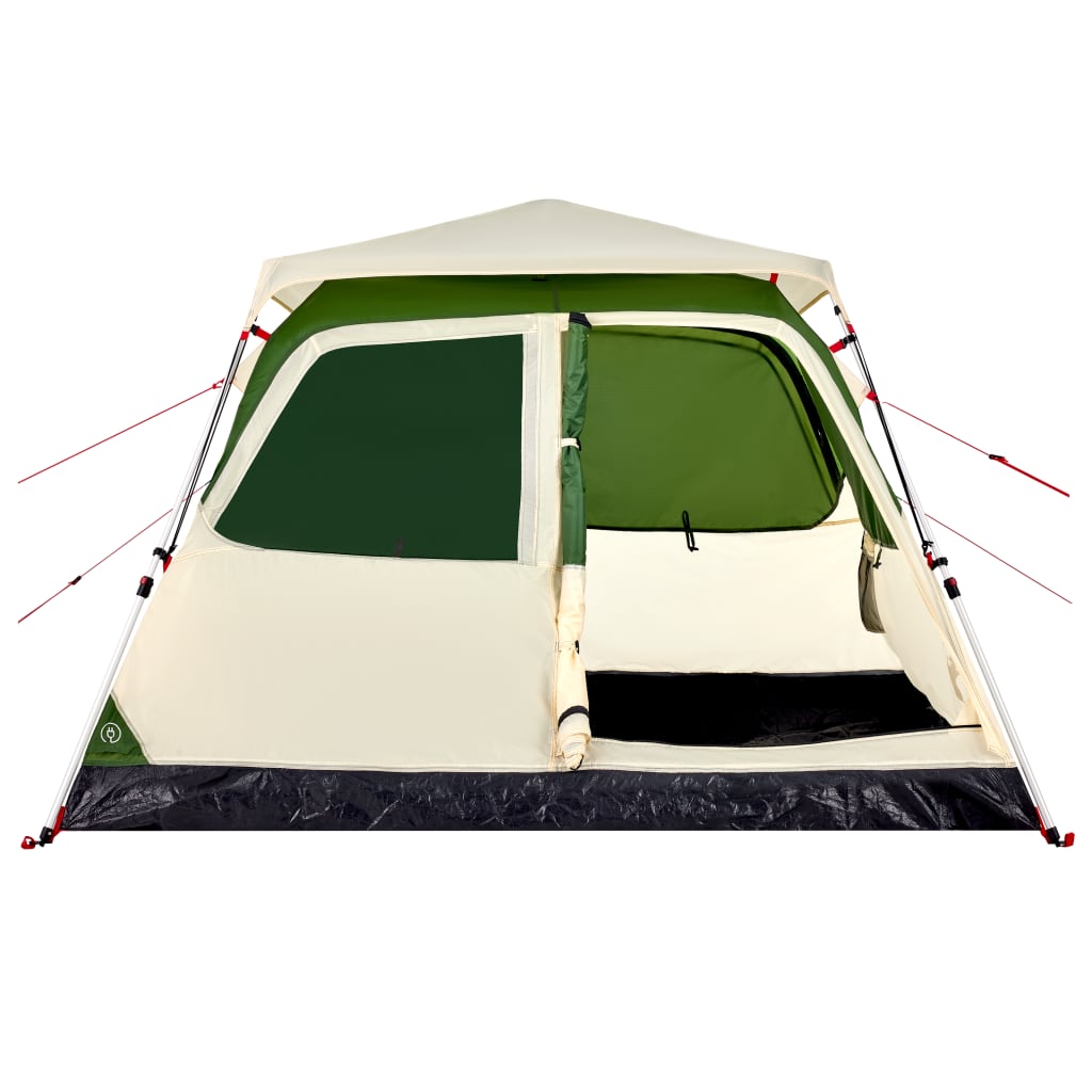 vidaXL Camping Tent Dome 4-Person Green Quick Release - 36433