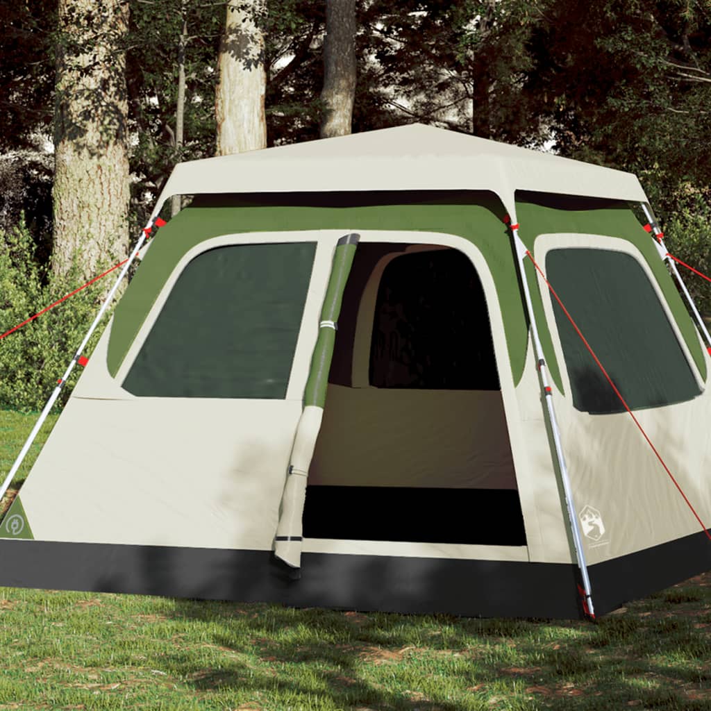 vidaXL Camping Tent Dome 4-Person Green Quick Release - 36433