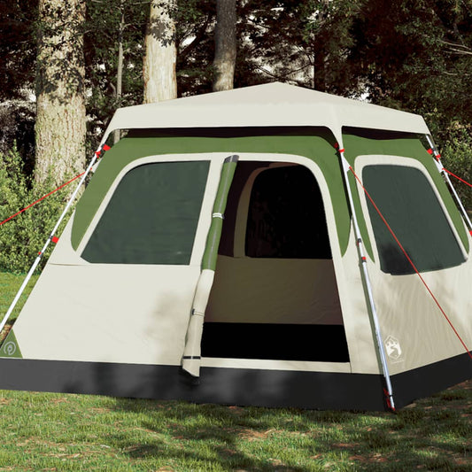 vidaXL Camping Tent Dome 4-Person Green Quick Release - 36433