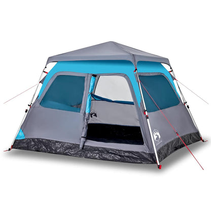 vidaXL Camping Tent Dome 4-Person Blue Quick Release - 36444