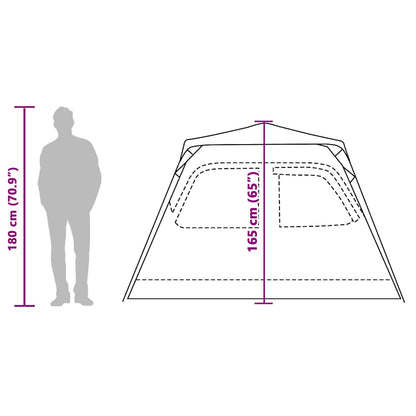 vidaXL Camping Tent Dome 4-Person Blue Quick Release - 36444