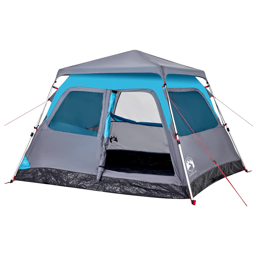 vidaXL Camping Tent Dome 4-Person Blue Quick Release - 36444