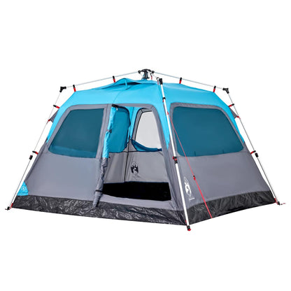vidaXL Camping Tent Dome 4-Person Blue Quick Release - 36444