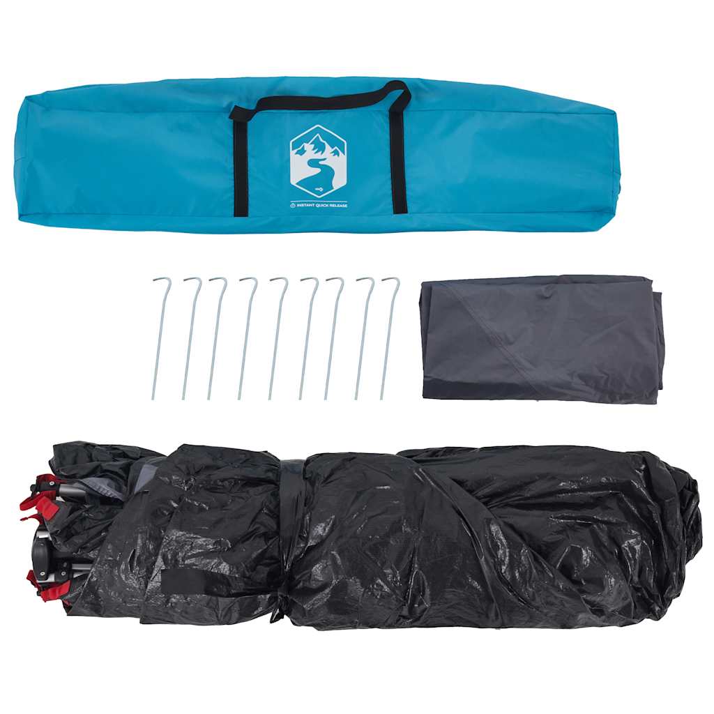 vidaXL Camping Tent Dome 4-Person Blue Quick Release - 36444