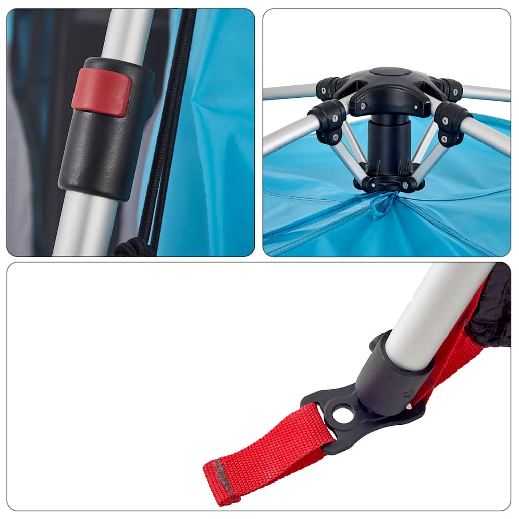 vidaXL Camping Tent Dome 4-Person Blue Quick Release - 36444