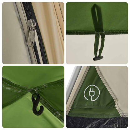 vidaXL Family Tent Dome 6-Person Green Quick Release