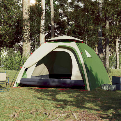 vidaXL Camping Tent Dome 4-Person Green Quick Release - 36451