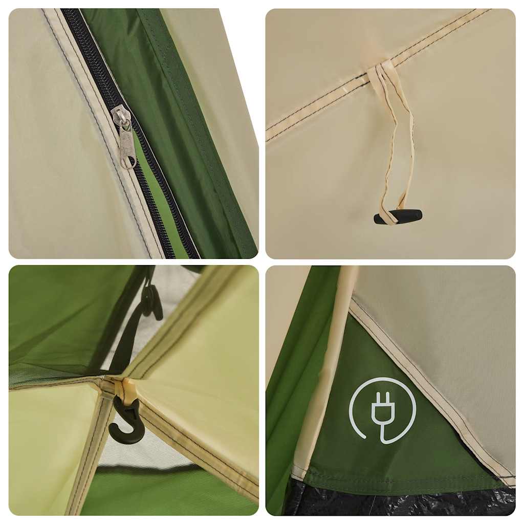 vidaXL Camping Tent Dome 4-Person Green Quick Release - 36451