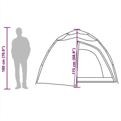 vidaXL Camping Tent Dome 4-Person Green Quick Release - 36451