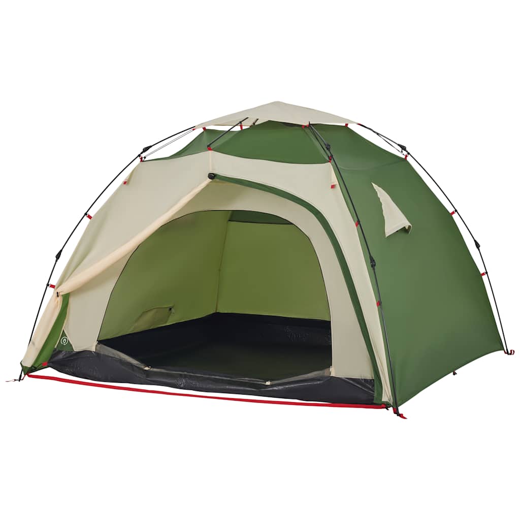 vidaXL Camping Tent Dome 4-Person Green Quick Release - 36451