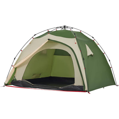 vidaXL Camping Tent Dome 4-Person Green Quick Release - 36451