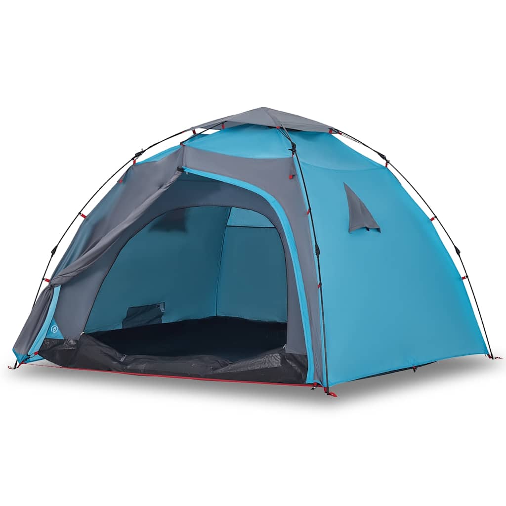 vidaXL Camping Tent Dome 4-Person Blue Quick Release - 36460