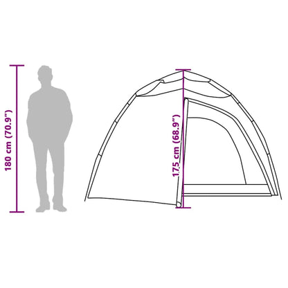 vidaXL Camping Tent Dome 4-Person Blue Quick Release - 36460
