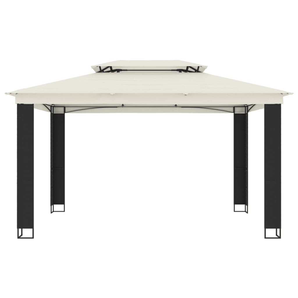 vidaXL Gazebo | Cream, Anthracite, Black - 3.94 x 2.96 m