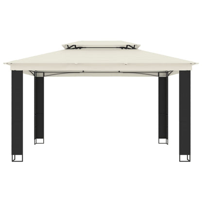 vidaXL Gazebo | Cream, Anthracite, Black - 3.94 x 2.96 m