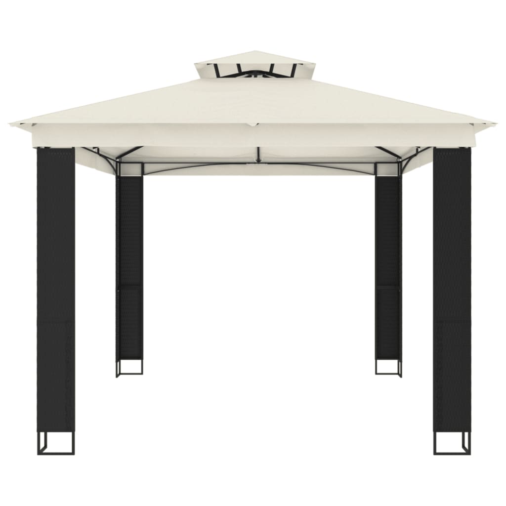 vidaXL Gazebo | Cream, Anthracite, Black - 3.94 x 2.96 m