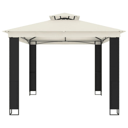 vidaXL Gazebo | Cream, Anthracite, Black - 3.94 x 2.96 m