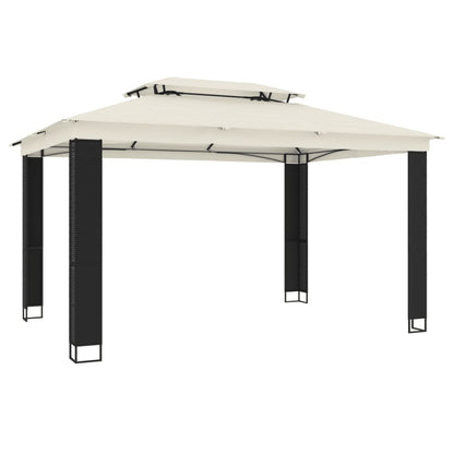 vidaXL Gazebo | Cream, Anthracite, Black - 3.94 x 2.96 m
