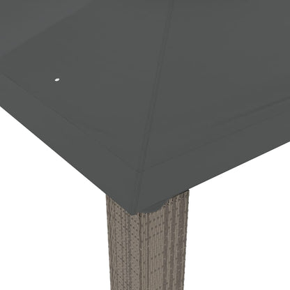 vidaXL Gazebo | Anthracite | Powder-coated steel, polyester with PA coating - 3.94 x 2.96 m