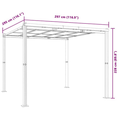 vidaXL Garden Gazebo Anthracite 3x3 m Aluminium