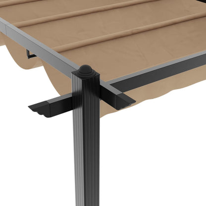 vidaXL Garden Gazebo with Retractable Roof Taupe 3x6 m Aluminium