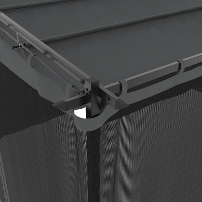 vidaXL Gazebo with Mesh Walls Anthracite 4x3 m Steel